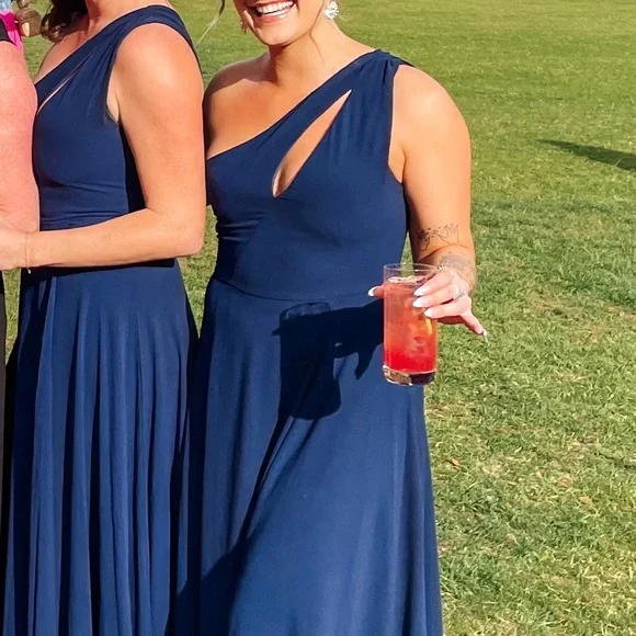 Lulus | Dresses | Lulus One Shoulder Navy Formal Dress | Poshmark